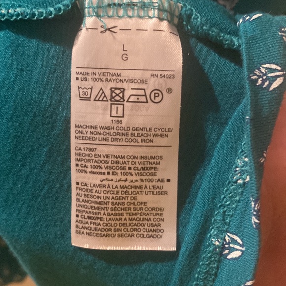 Old Navy Green Tie Back Summer Tank Top Size Large EUC - Picture 5 of 5